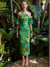 50634 Dress - Green Print (Carla Ruiz)